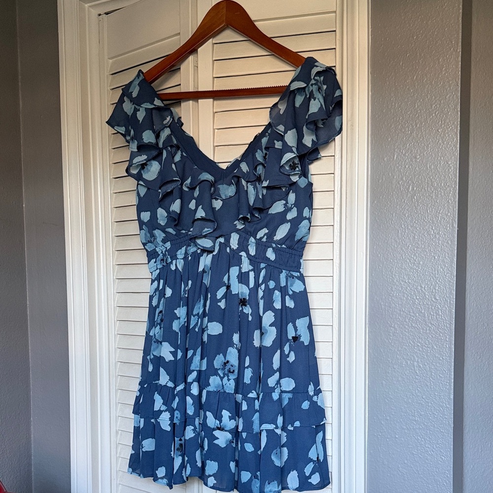 Abercrombie & Fitch Blue Floral Mini Dress
